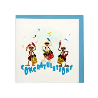 Quilling Card - Ants Playing Music - Congratulation Card