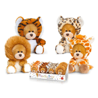 Pipp the Bear Wild Tiger/ Giraffe/ Lion/ Leopard - Korimco Small Soft Toy