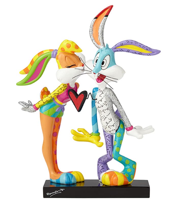 Britto Looney Tunes Lola And Bugs Bunny Kissing Figurine